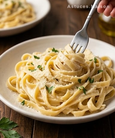 Sauce Alfredo légère au cottage cheese