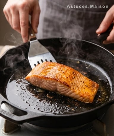 Préparer le saumon : le secret d'une peau nette