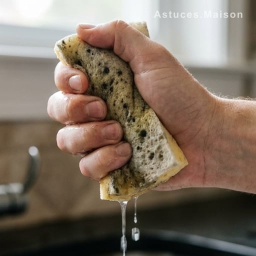 Les éponges et chiffons : des nids à bactéries (et à moisissures)