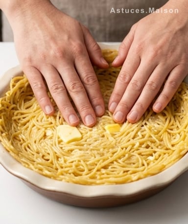 La croûte de spaghetti, le secret de cette tarte salée
