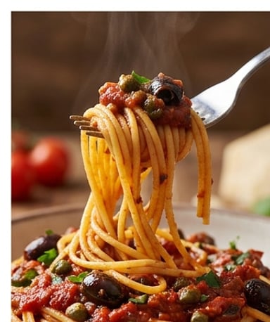 Spaghettis puttanesca : l’explosion méditerranéenne qui réveille les assiettes