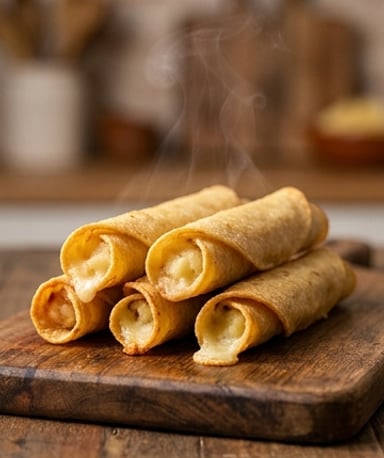 Taquitos croustillants au fromage et pommes de terre : le snack qui console
