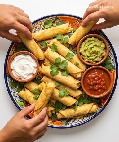 Taquitos croustillants au fromage et pommes de terre : le snack qui console