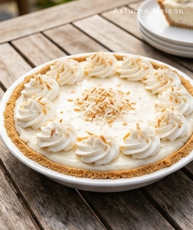 Tarte à la noix de coco sans cuisson : crémeuse et rapide