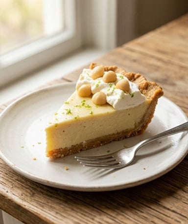 Tarte au citron vert aux noix de macadamia