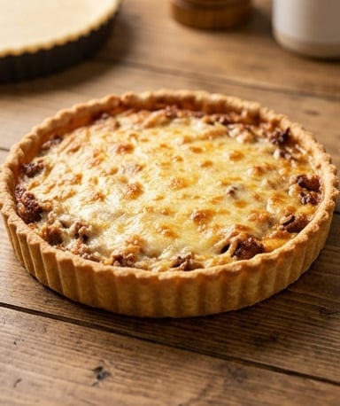 Tarte fondante à la viande hachée et fromage gratiné – le plat réconfort qui plaît à tous