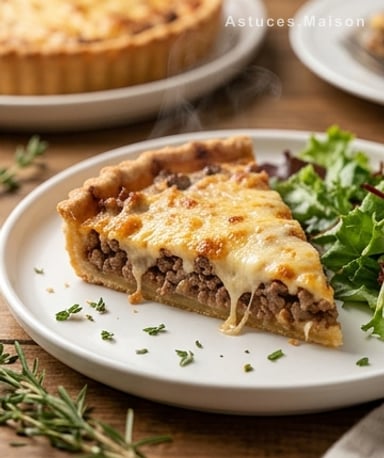 Tarte fondante à la viande hachée et fromage gratiné – le plat réconfort qui plaît à tous