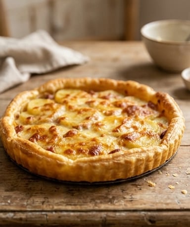 Tarte fondante pommes de terre-fromage : le réconfort en une bouchée
