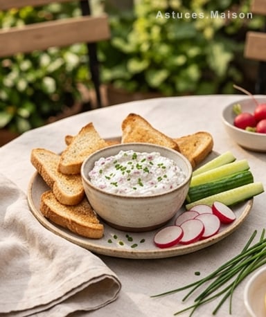 Tartinade de radis à la ciboulette : fraîcheur légère pour l'apéro