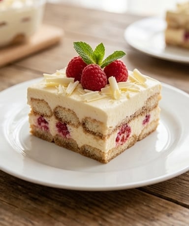Tiramisu au Chocolat Blanc et Framboises : Fraîcheur & Gourmandise
