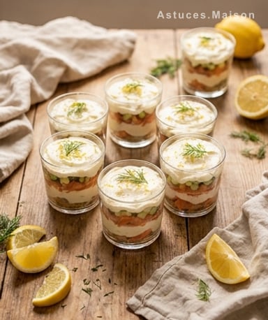 Tiramisu salé au saumon fumé : l'entrée fraîche qui épate sans effort