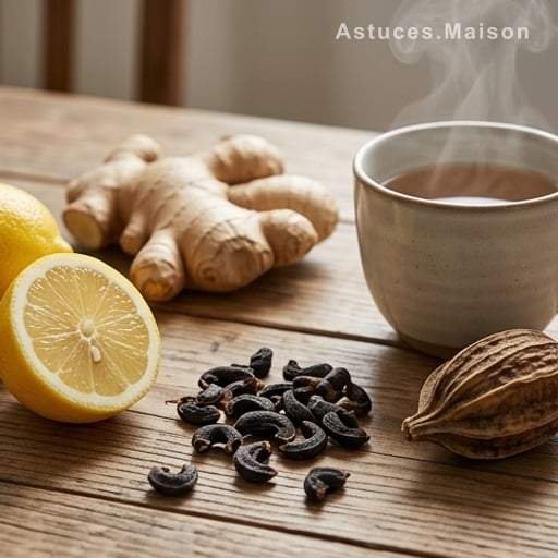 Tisane africaine après 40 ans : gingembre, citron, uda et prekese
