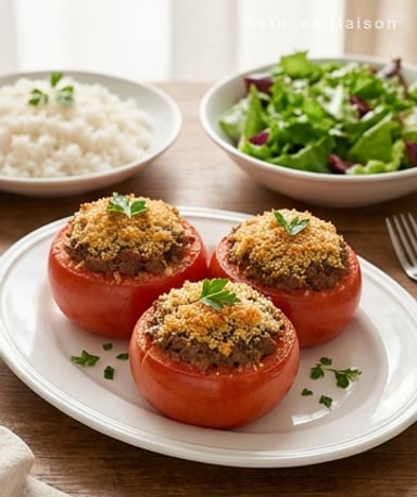 Tomates farcies à la viande hachée : le plat réconfort qui fait fondre toute la tablée