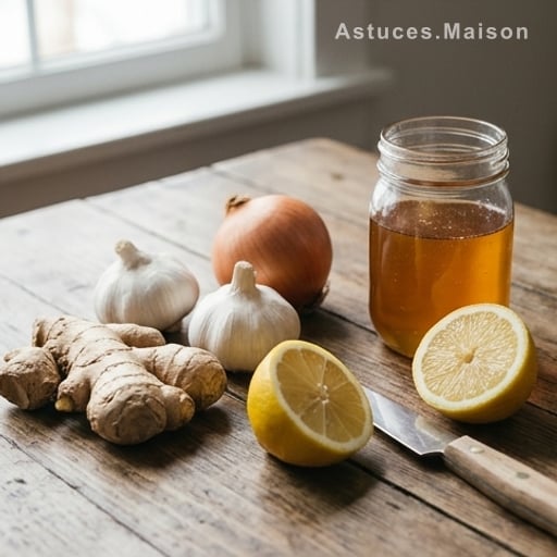 Tonic gingembre oignon ail citron miel : votre shot santé maison