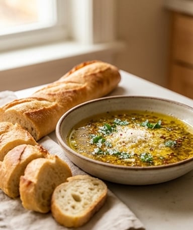 Trempette à l’huile d’olive et ail : le secret des paniers à pain de resto