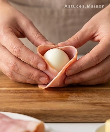 Des œufs durs transformés en petits paquets gourmands