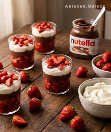 Verrines fraise-Nutella : le dessert frais qui fait fondre tout le monde
