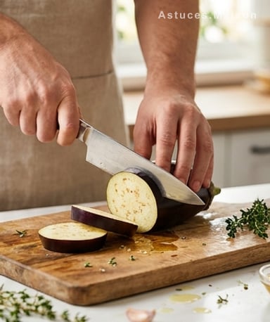 Préparer les aubergines : moins c’est épais, mieux c’est