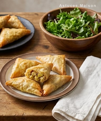 Bricks croustillantes poulet-curry-pomme : le duo sucré-salé qui surprend