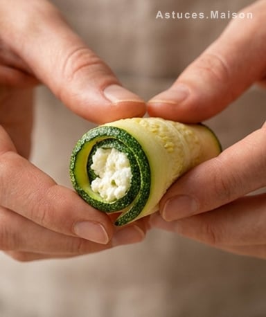 Des lamelles de courgettes qui se laissent dompter