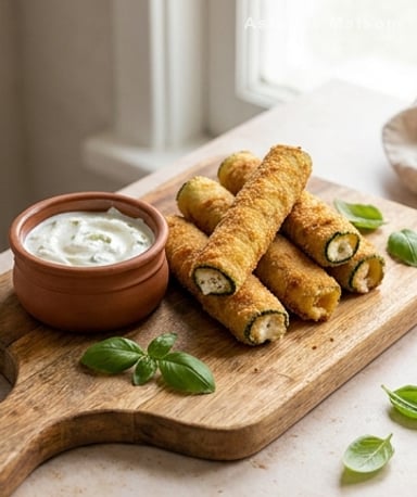 Cigares de courgettes : l'apéro croustillant qui fait oublier les chips