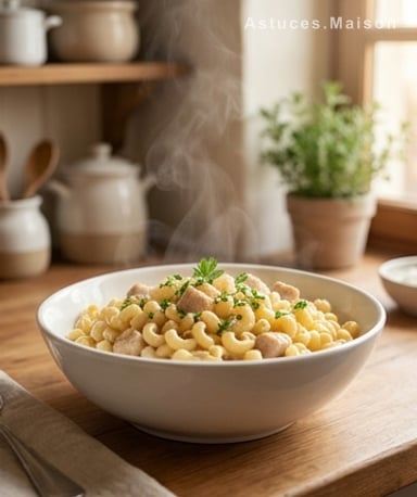 Coquillettes au fromage et dés de dinde : le réconfort en 25 minutes