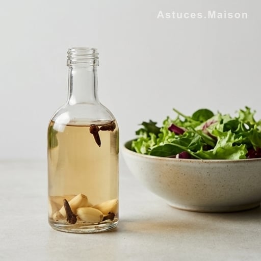 Vinaigre à l'ail : le condiment qui désinfecte (et relève tes plats)