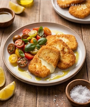 Mozzarella panée croustillante : le fromage qui craque sous la dent