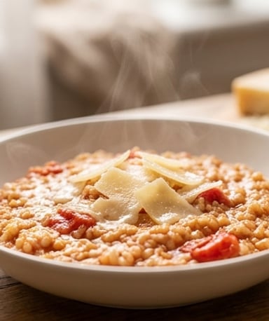 Risotto de quinoa aux tomates : crémeux en 15 minutes chrono